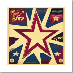 Maroon Star Album Cover Retro Vintage Posters and Art